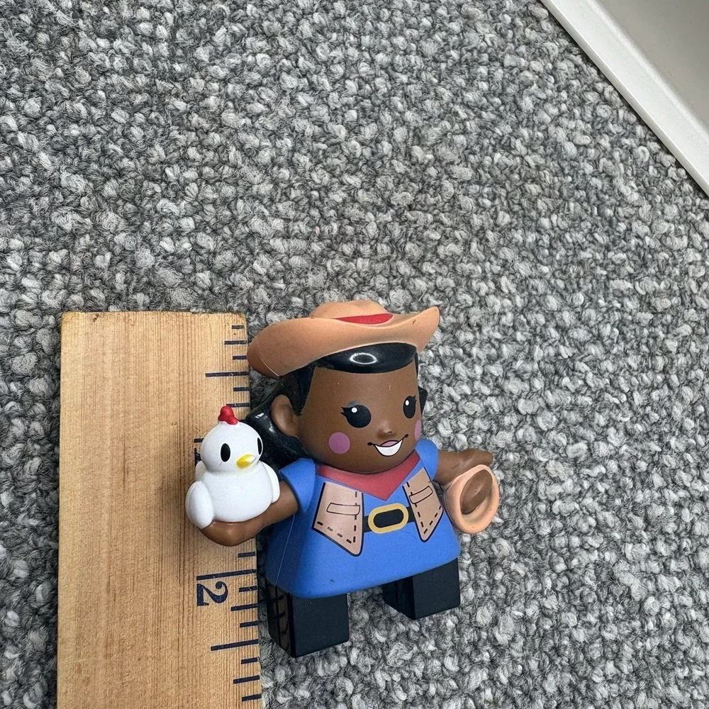 Little Tikes Waffle Block People Doctor Farmer Girl Sheep And Cow EUC